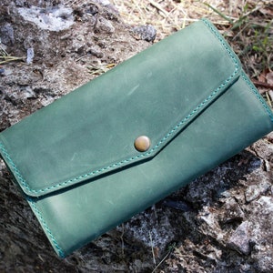 Pequeña cartera de cuero para mujer con el titular de la tarjeta - Cartera de cuero mujer pequeña - Regalo para mujer, Goft para esposa, regalo de novia