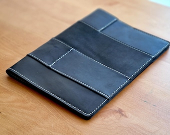Leather Notebook Cover, Vintage leather journal cover A5, Simple notebook cover a5, Various color options, Personalized gift