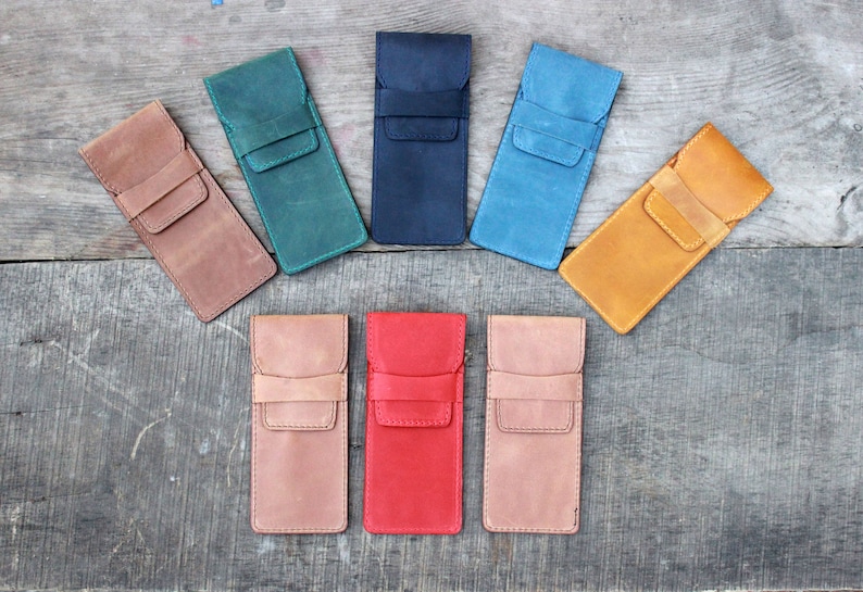 Rustic Leather Pocket Protector for Pens Pencils Office & Etsy