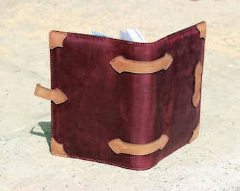 Distressed Leather A5 Notebook Cover, Personalized Agenda Portfolio