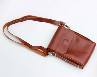 Leather crossbody bag, Leather mens small bag, leather mens cross body, bag waist pack, purse men, Festival pack, Street style bag