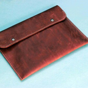 Leather laptop bag, Handmade leather macbook sleeve case for 2019 macbook pro 13 15 / new macbook air leather laptop case bag
