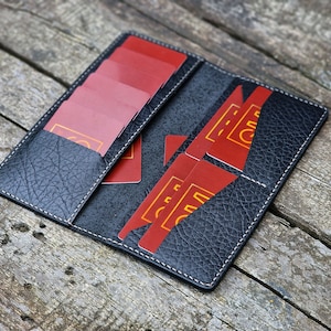 Cartera larga personalizada para hombre, Cartera CEO, Cartera de viaje larga para hombre, Cartera larga plegable, Cartera con bolsillo en el pecho, Billetera larga, Cartera larga personalizada