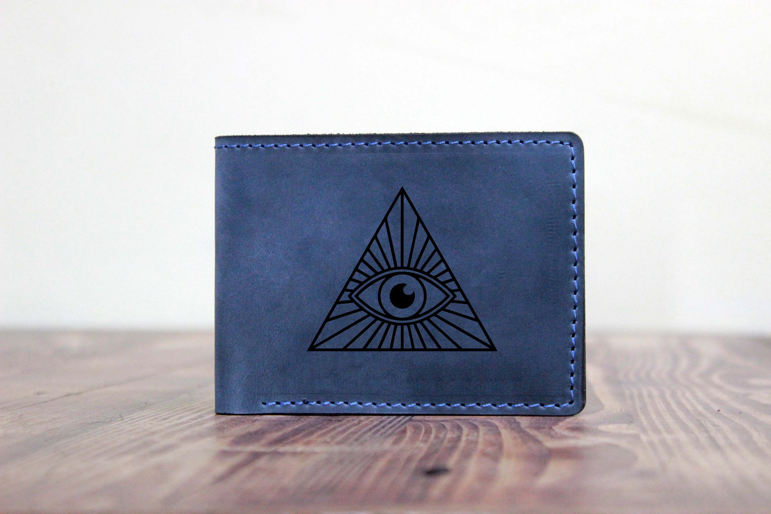 Eye of Providence All Seeing Pyramid Symbol Engraved Mason Wallet Eye of Providence All Seeing Pyramid Symbol Engraved Mason Wallet