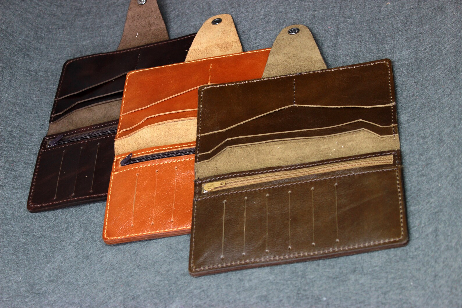 Full Grain Leather Cinnamon Women's Wallet Wallet Etsy