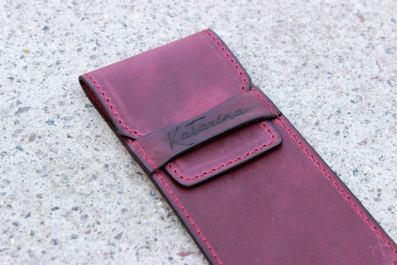 Rustic Leather Pocket Protector for Pens Pencils Office & Etsy