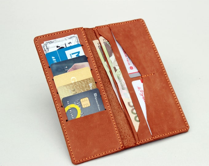 The Great Wave wallet, gift for men, unique wallet, leather wallet, interesting wallet, bifold wallet, colorful wallet, cool wallet
