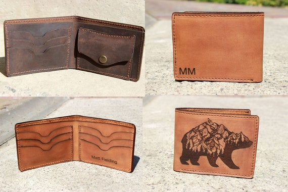 Satanic Baphomet Goat Head Wallet, Occult Gift Leather Wallet