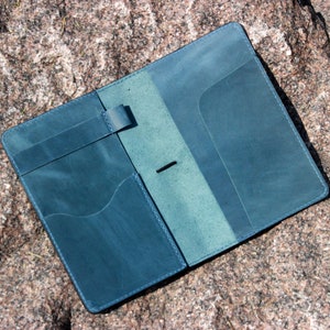 Personalized Fine Leather Field Notes Moleskine Wallet Brown Leather, Leather Journal - The Logbook - Valentine&#39;s Day Gift
