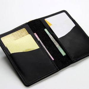 Cartera de cuero pequeña, billetera plegable pequeña, billetera de bolsillo, billetera plegable, billetera pequeña, billetera de tarjeta delgada, billetera de tarjeta de crédito, billetera de bolsillo frontal