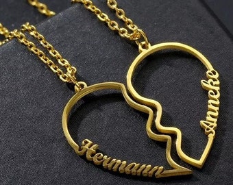 Matching Name Necklaces For Couples 2024 www.alhudapk