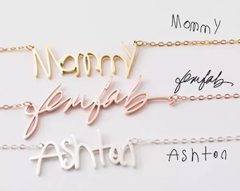 Handwriting Necklace - Etsy