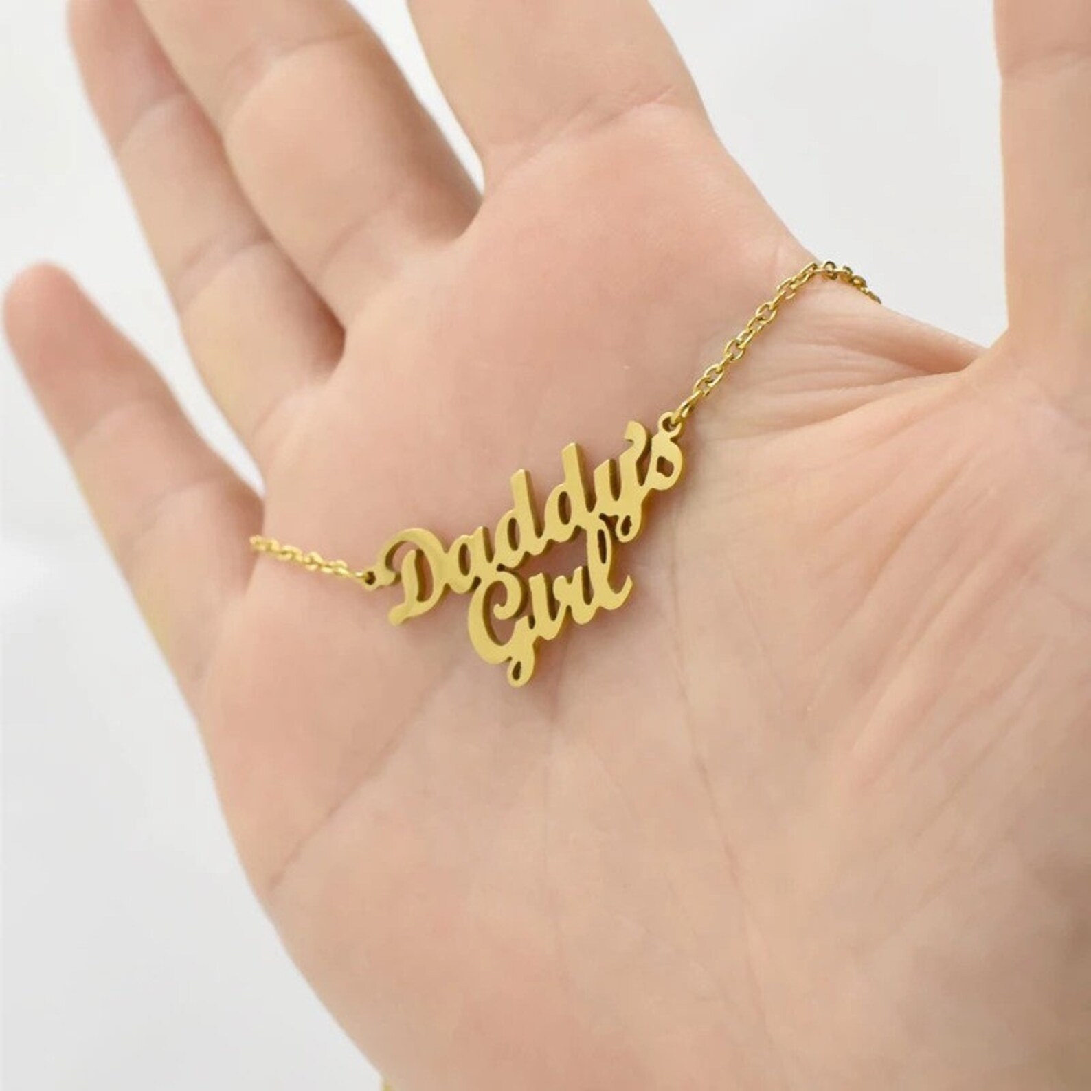 Daddys Girl Necklace Father to Daughter Gift Daughter Etsy