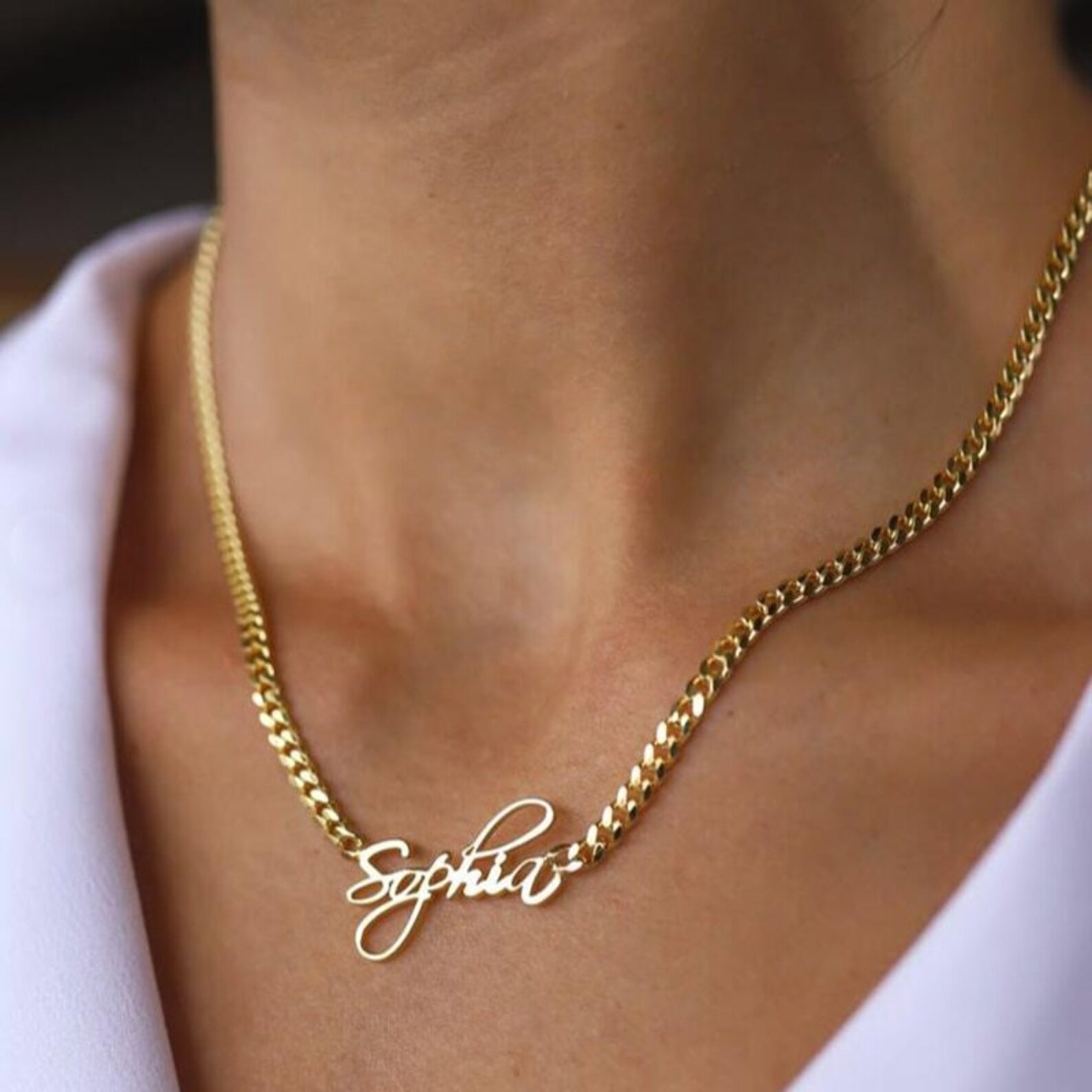 Custom Name Necklace Children's Name Jewelry Etsy