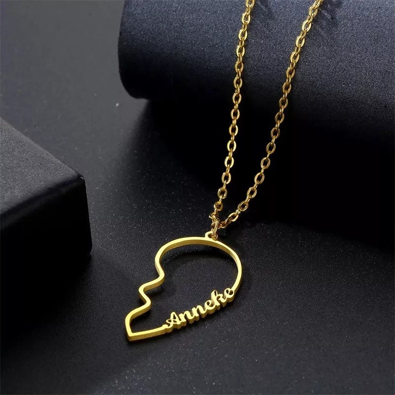 Custom Couple Name Necklace Set Romantic Necklace - Etsy