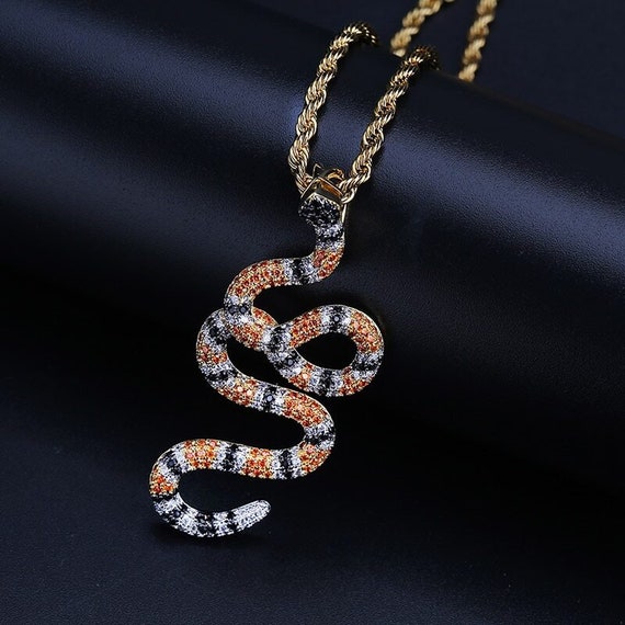 Snake Necklace Snake Jewelry for Animal Lovers Hip Hop - Etsy New Zealand