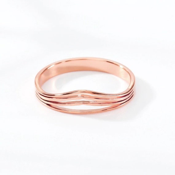 Rose Gold Crown Ring Minimalist Crown Ring Dainty Princess | Etsy