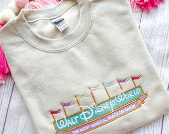 Sudadera de cuello redondo bordada de WDW - Arena