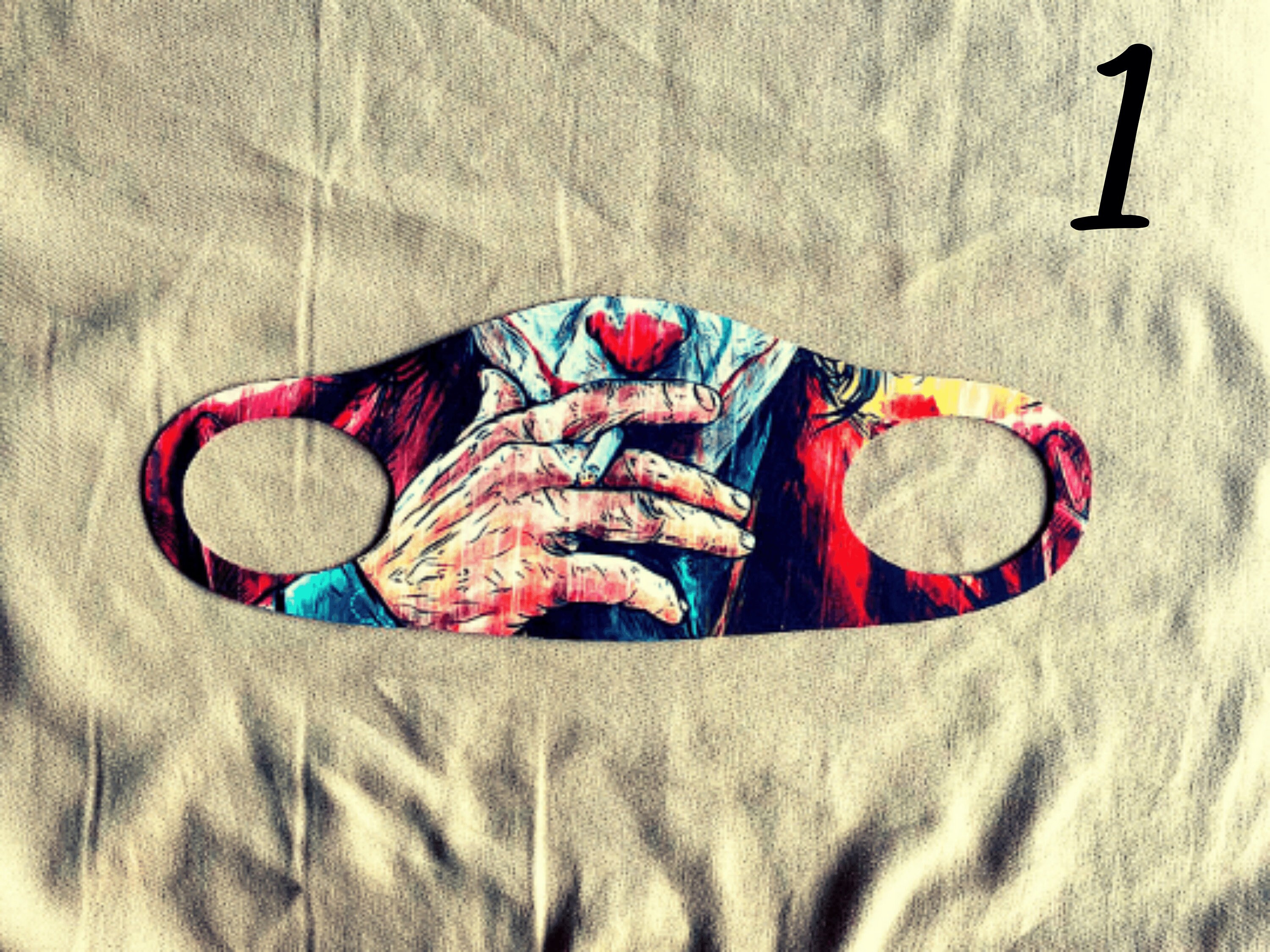 6 Different Design Joker Face Mask With Filter Washable and Etsy