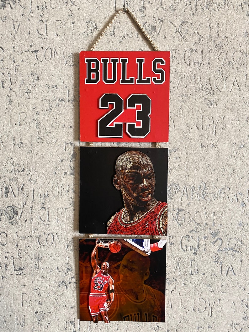 Jordan Illustration Poster 3D Embossed Wall Hanging Home Decor Etsy