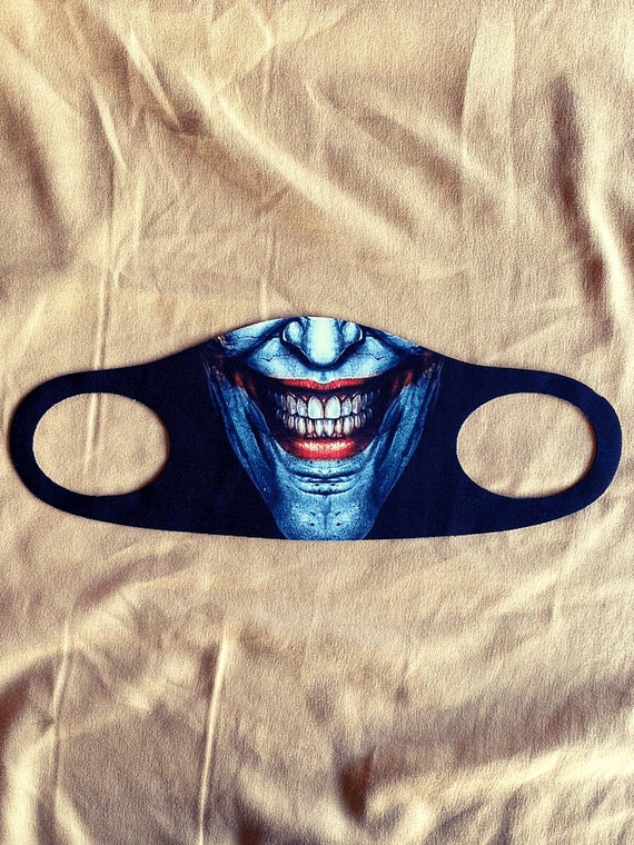Joker Face Mask with filterBatman Washable and Reusable 100 Etsy