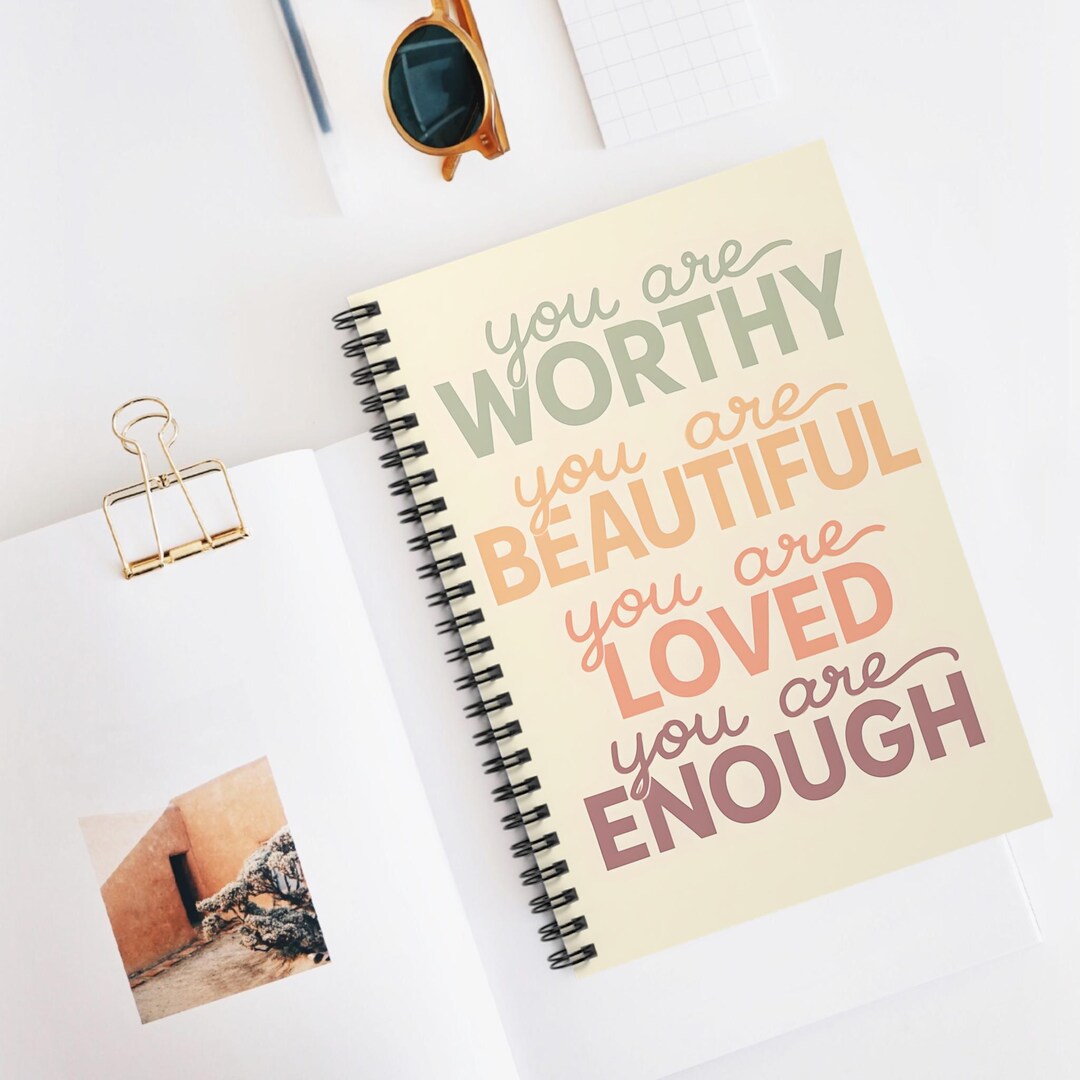 Notebook Motivation Inspirational Spiral Notebook - Motivational, Self-love, Gift for ...