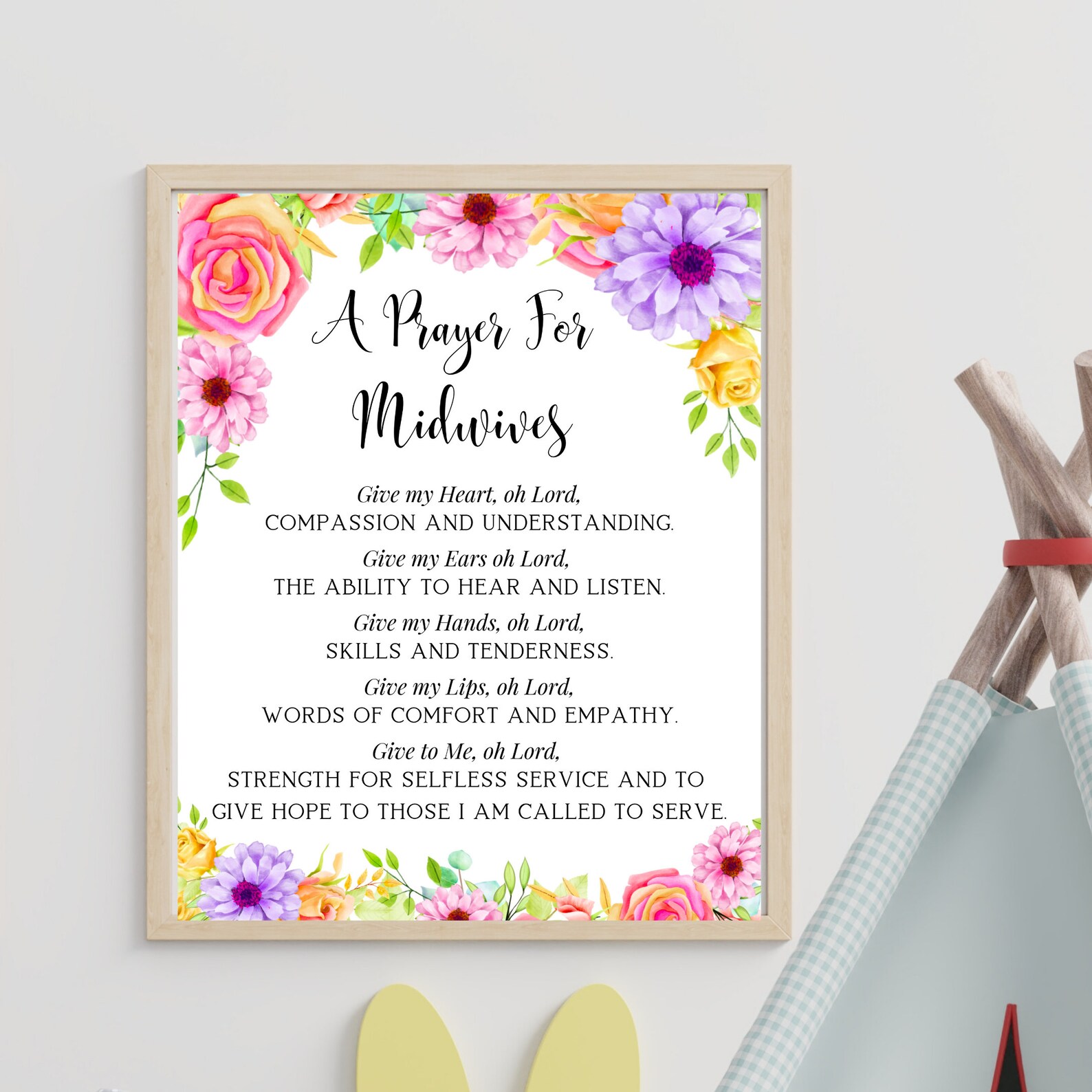 Midwifery Poster Midwife Thank You Card Gift Student Nurse Etsy