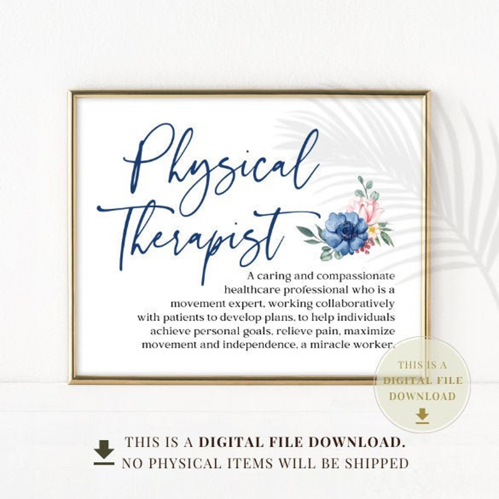 Physical Therapy Office Decor Posters Therapist Gift Wall