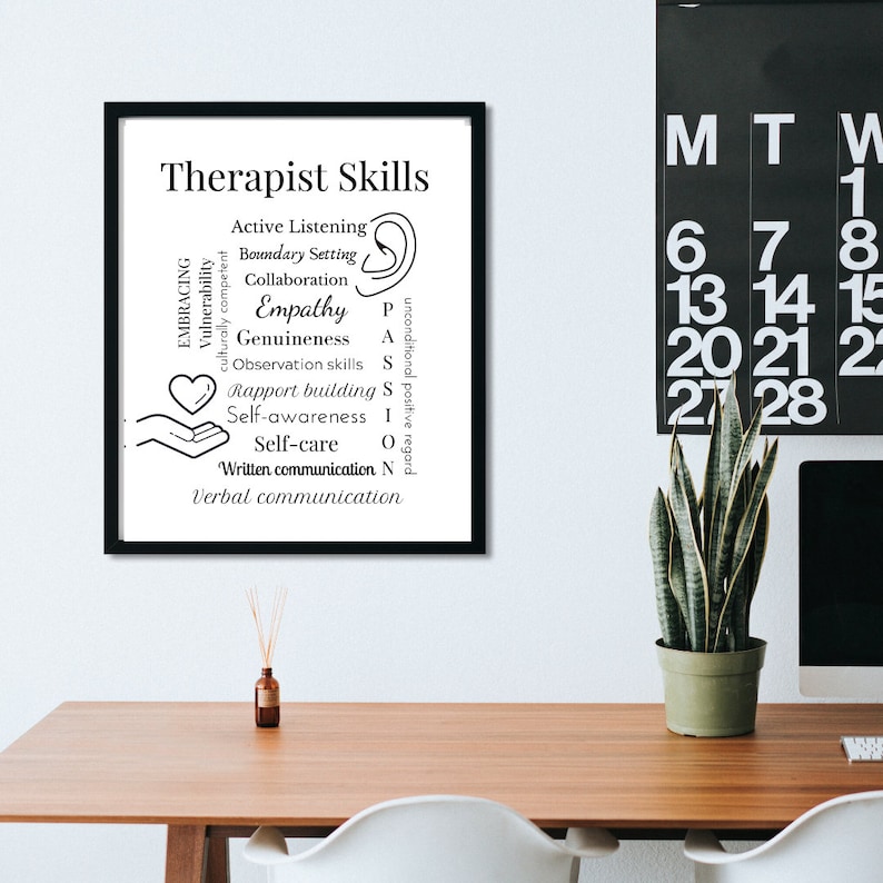 Therapist Office Decor Therapist Wall Art School Therapist Etsy