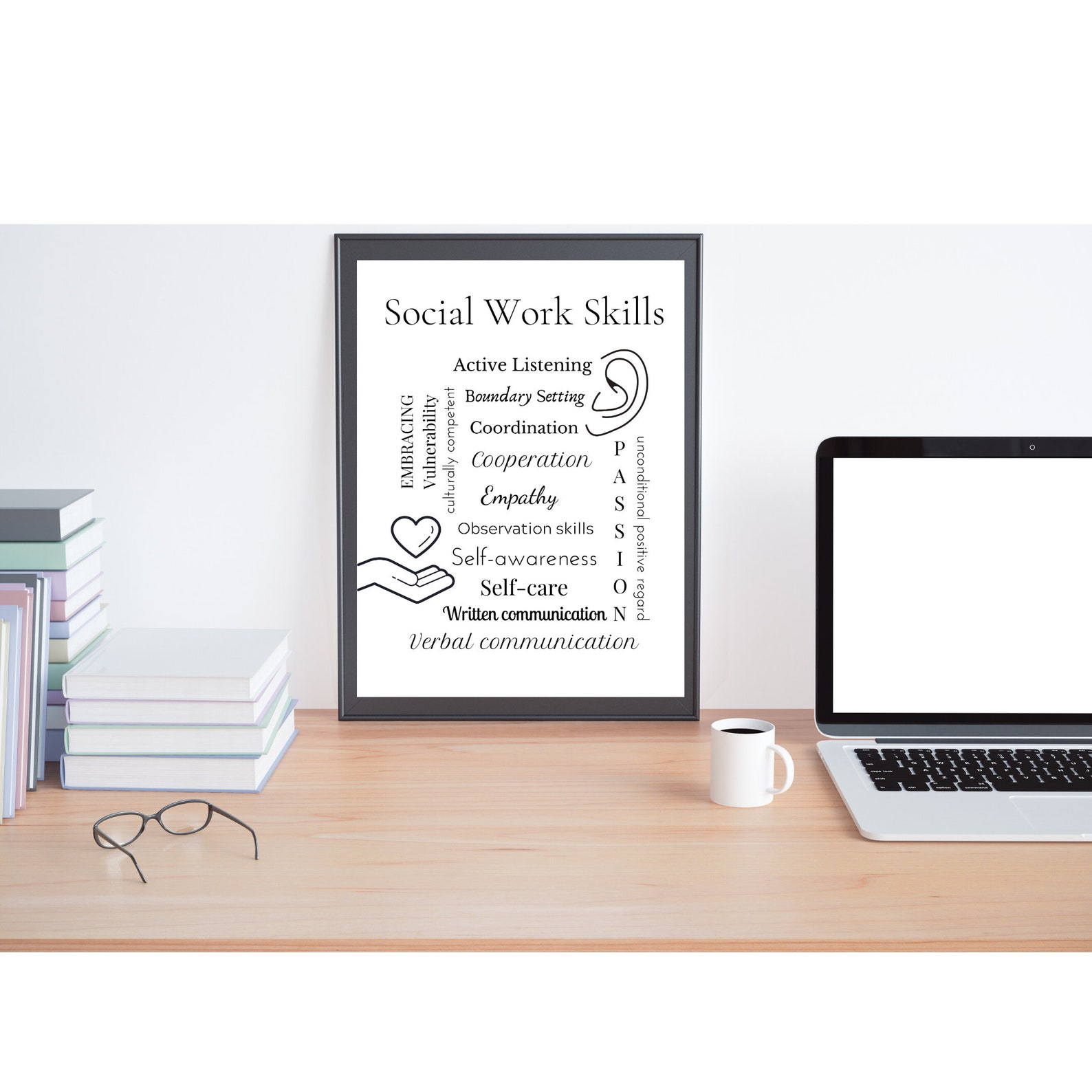 Social Work Wall Art Clinical Social Worker Poster Gift MSW Etsy