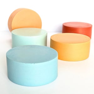 11x5cm CYLINDER Concrete Display | 23 Colours | Beauty Shoot Block Art Sculpture Object | Solid Concrete Photo Prop | Jewelry Product Stand