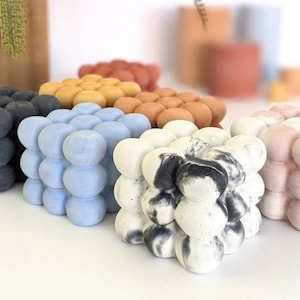 BUBBLE Concrete Display | CLEARANCE | Square Concrete Block | Art Sculpture Object | Concrete Product Display Stand | Jewellery Photo Prop