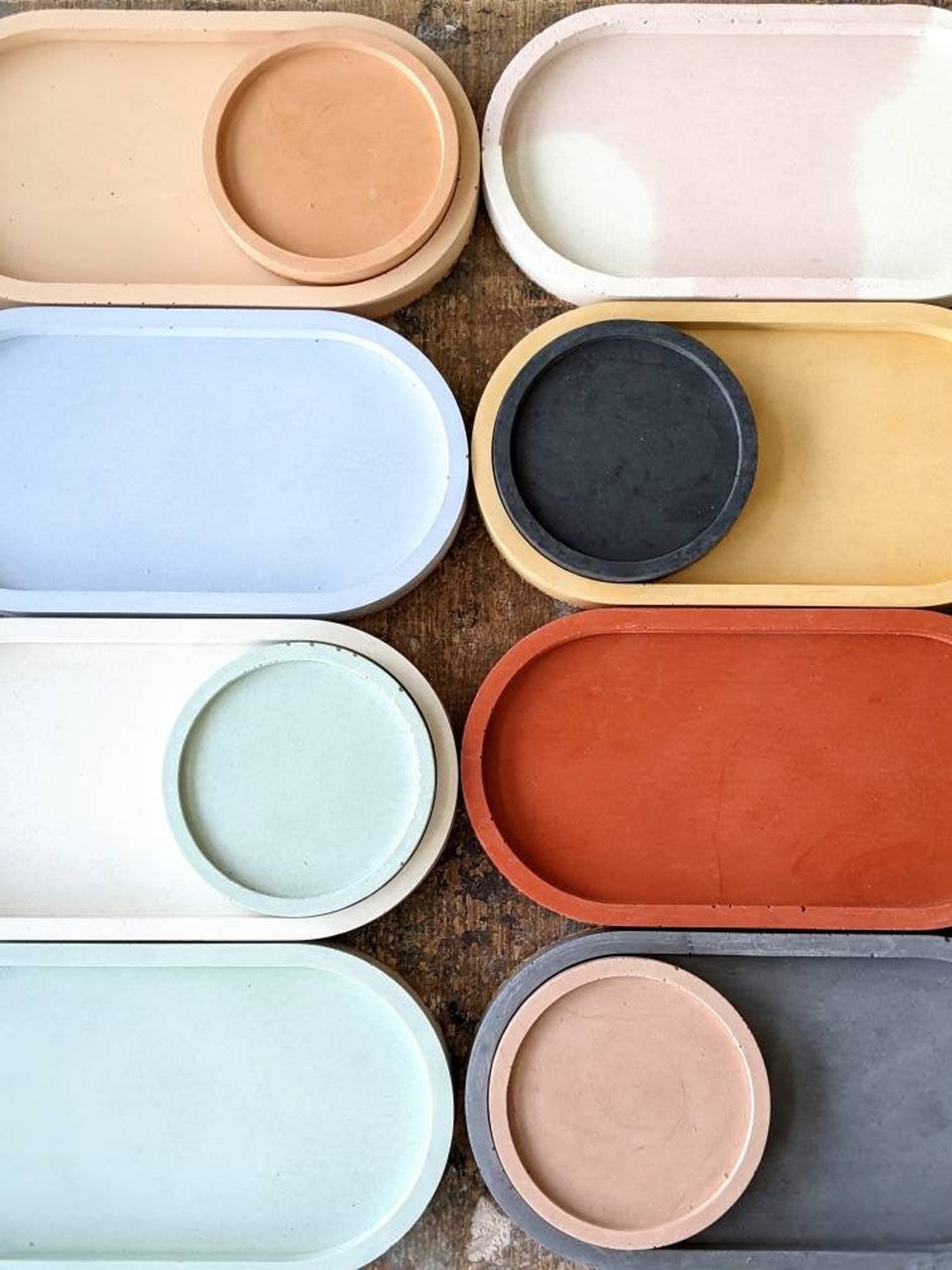 OVAL Concrete Tray | 23 Colours | Stone Glasses Tray | Colourful Flatlay Photo Prop | Concrete Soap Tray | Jewelry Ring Dish | Candle Plate - Etsy Canada