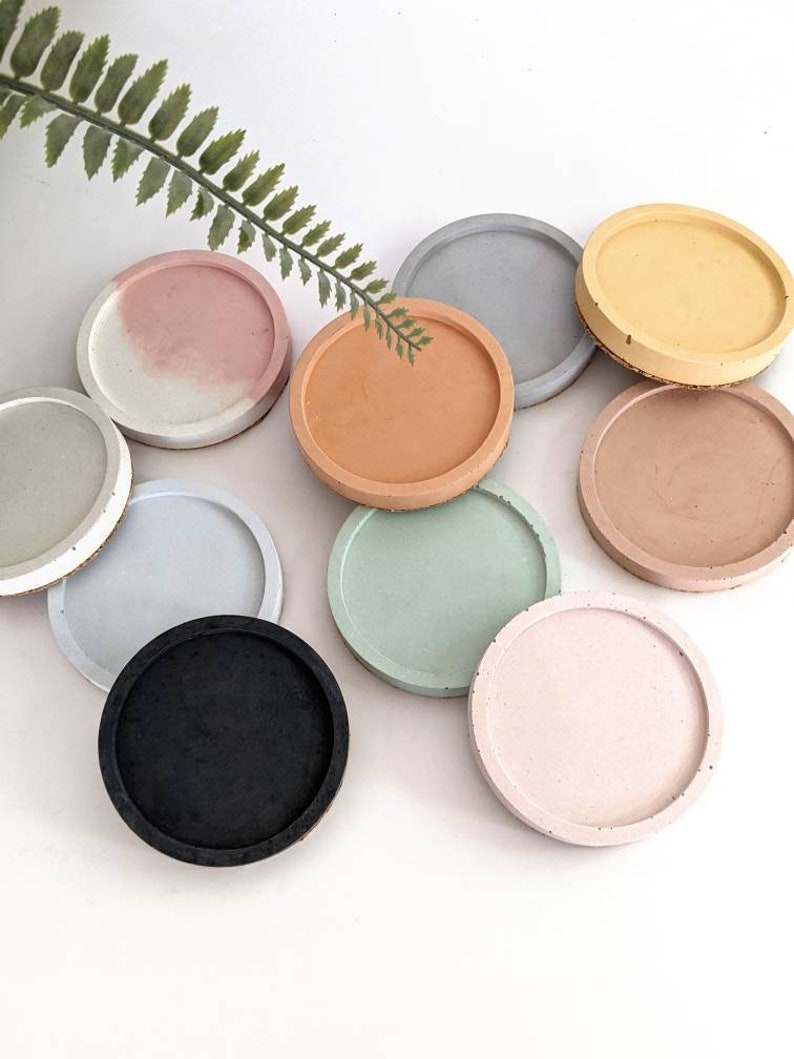 Small Circle Concrete Coaster - Thumbnail 3