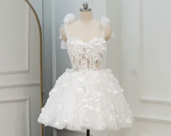 sachin and babi light blue dress Short White Wedding Dresses - London Boutique main image 1