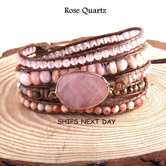 Leather multi strand wrap best sale bracelet