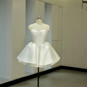 Mini wedding dress, Second wedding dress, Rehearsal dinner Bridal robes, Wedding ceremony robe