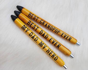 Dad pen, father's day gift, wood pen, custom pen, gift for dad, gift for grandpop, custom pens, desk accessories for man