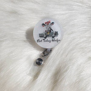 Cow badge reel, cute badge reels, glitter badge reel, cow badge holder, cow theme badge reel, gift for nurse, cow theme gift, badge reels
