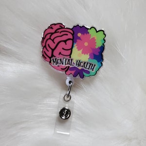 Therapist badge reel, mental health badge reel, therapist gift, social worker badge reel, counselor badge reel, custom badge reel