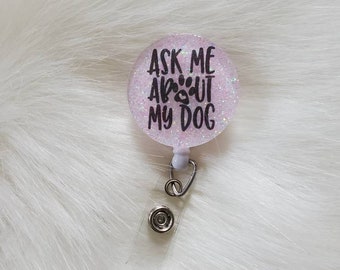 Dog mom badge reel, dog mom badge holder, badge reel, badge holder for nurse, teacher gift, nurse badge reel, dog mom gift, gift for dog mom