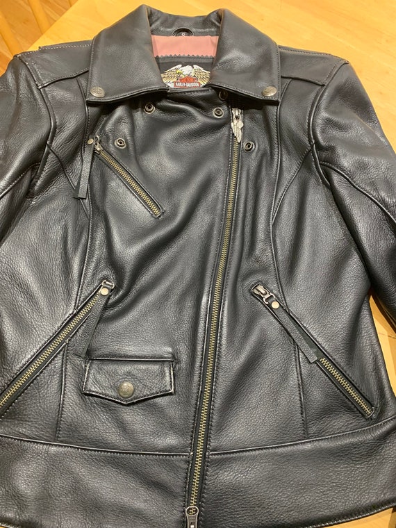 Vintage Leather Harley Davidson Ladies Jacket - image 5