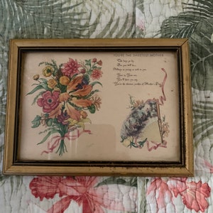 Vintage framed art for Mothers