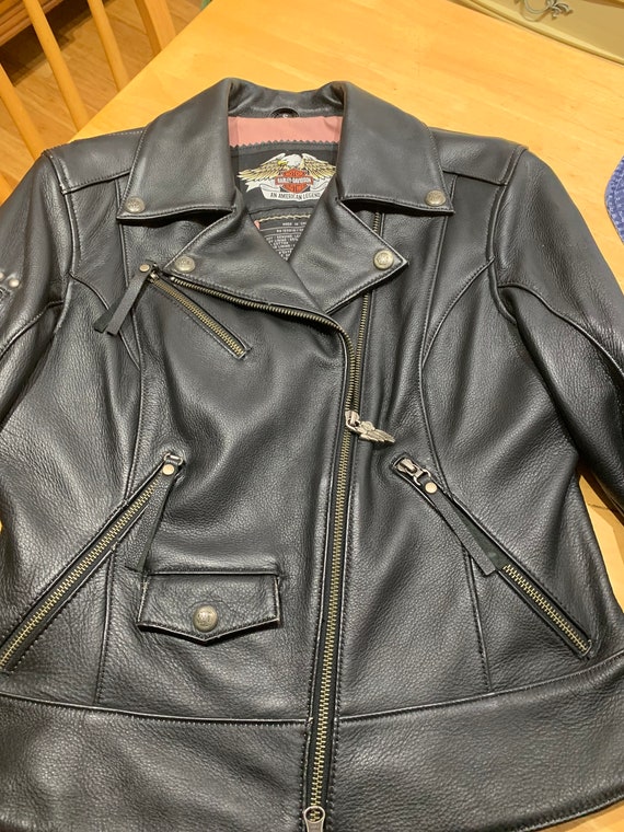 Vintage Leather Harley Davidson Ladies Jacket - image 6