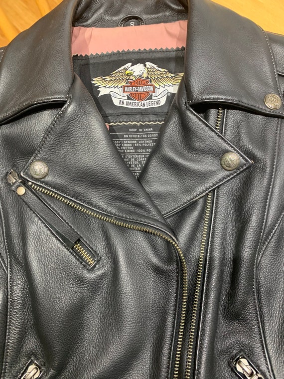 Vintage Leather Harley Davidson Ladies Jacket - image 8