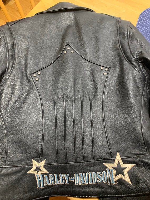 Vintage Leather Harley Davidson Ladies Jacket - image 3