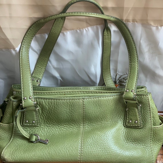 fossil green purse