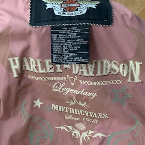 Vintage Leather Harley Davidson Ladies Jacket