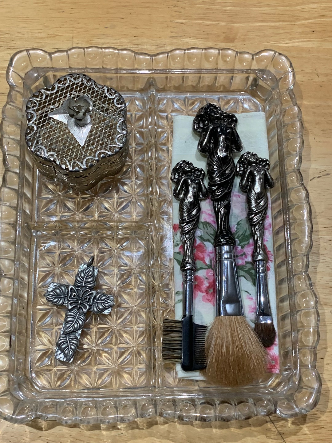 Antique Vanity Crystal Tray Etsy