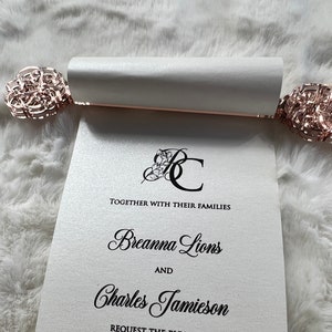 Acrylic Scroll Invitations, Scroll invitation, Wedding invitation, birthday invitations, royal wedding invitation Boxed Invitation